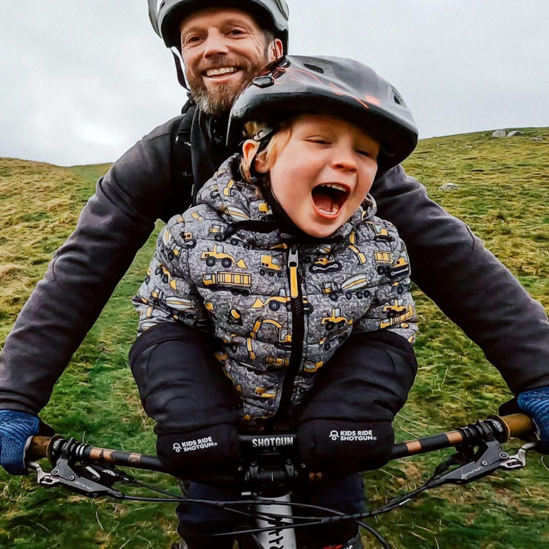 Kids Ride Shotgun Pogies in Black-5