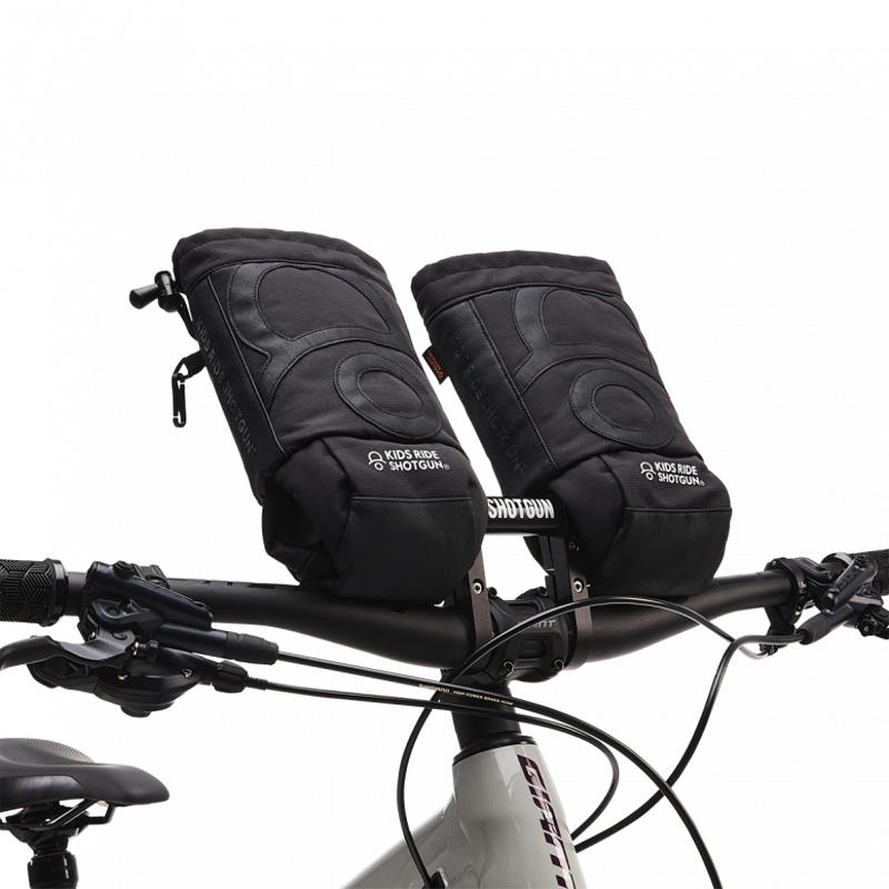 Kids Ride Shotgun Pogies in Black-1