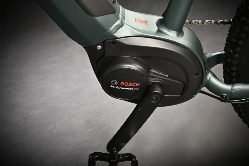 2024 Haibike Alltrack Youth - Electric Kid's Bike - Olive / Orange-4