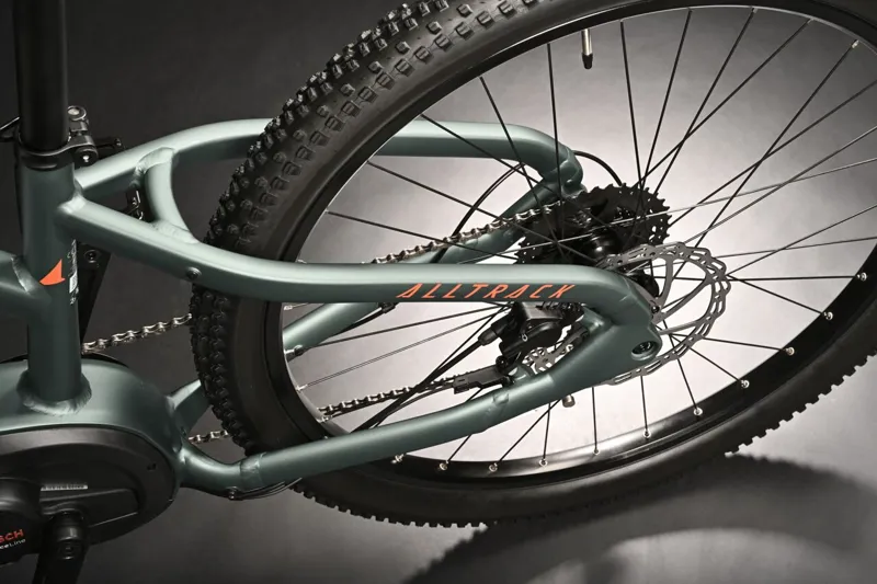 2024 Haibike Alltrack Youth - Electric Kid's Bike - Olive / Orange-3