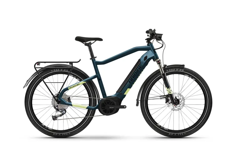 2022 Haibike Trekking 5 i500 High - Electric Hybrid Bike - Blue / Canary