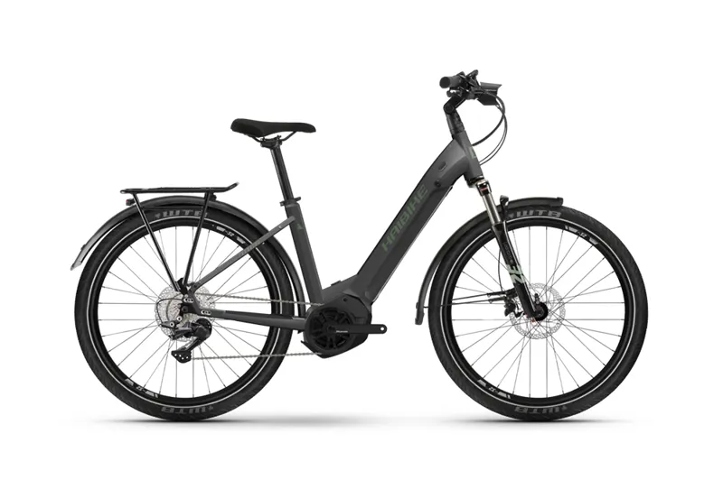 2022 Haibike Trekking 7 - Electric Hybrid Bike - Anthracite / Olive