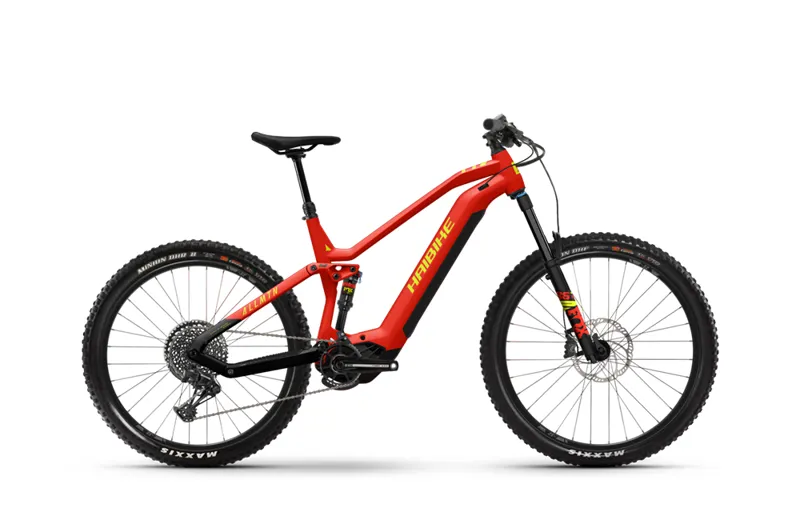 2022 Haibike Allmtn 7 i750wh - Electric Bike - Red/Black/Yellow