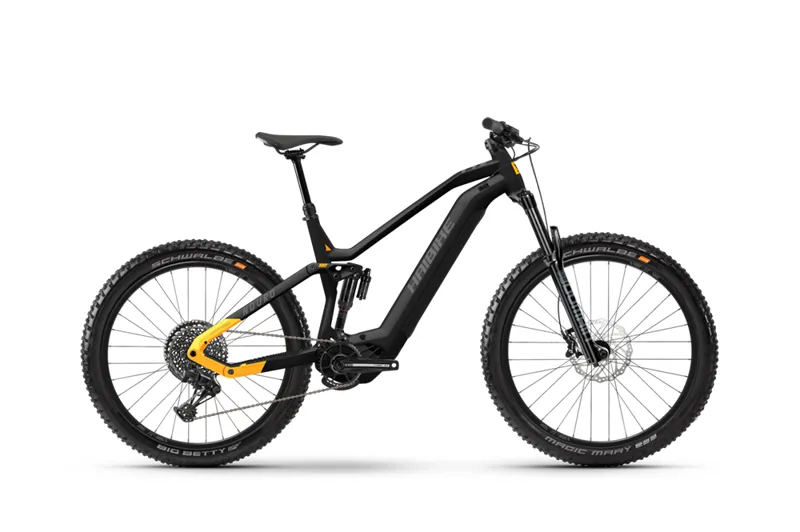 2022 Haibike Nduro 6 - Electric Bike - Black / Mango / Grey
