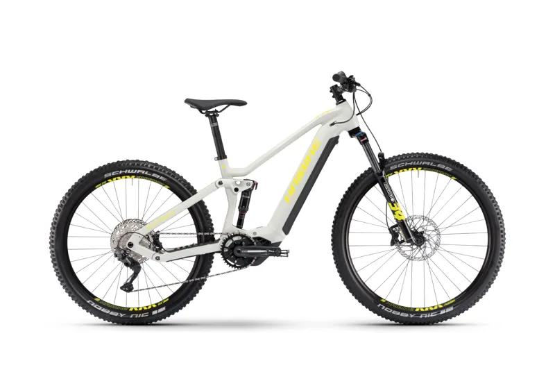 2024 Haibike Alltrail 3 - Electric Full Suspension Mountain Bike - Grey / Neon Yellow