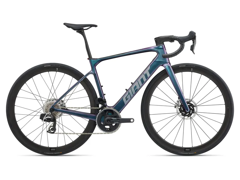 2025 Giant Defy Advanced E+ Elite 0 - Lightweight Electric Road Bike - Blue Dragonfly