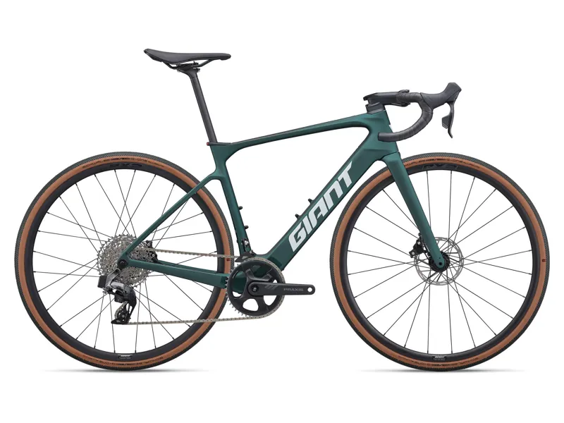 2025 Giant Defy Advanced E+ Elite AR - Lightweight Electric All-Road Bike - Matte Kelp Forest / Black