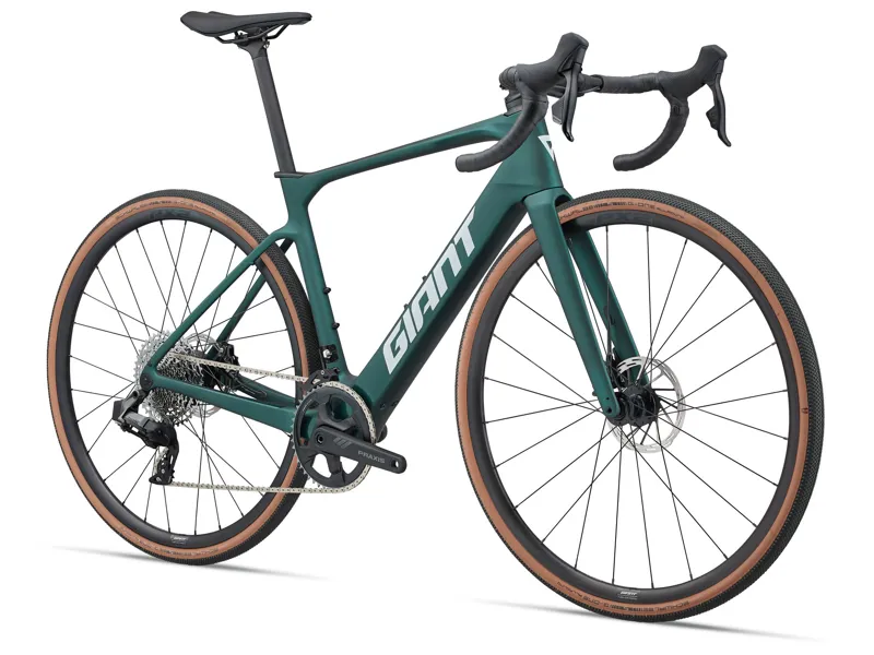 2025 Giant Defy Advanced E+ Elite AR - Lightweight Electric All-Road Bike - Matte Kelp Forest / Black-1