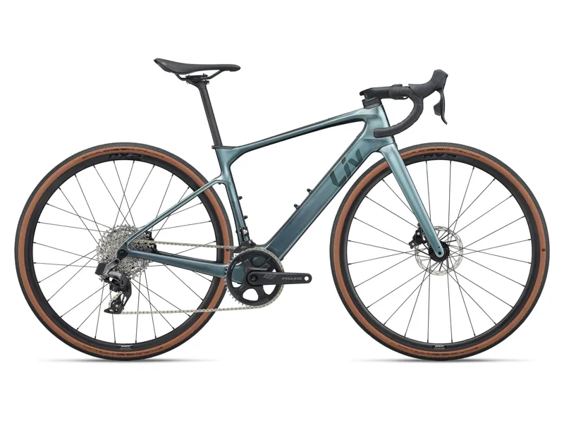 2025 Liv Avail Advanced E+ Elite AR - Lightweight Electric All-Road Bike - Gloss Silver Pine