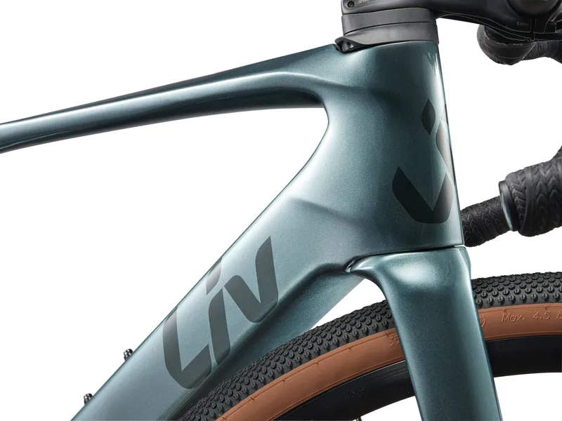 2025 Liv Avail Advanced E+ Elite AR - Lightweight Electric All-Road Bike - Gloss Silver Pine-3