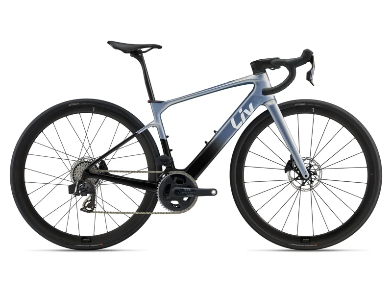 2026 Liv Avail Advanced E+ Elite 1 - Female specific Electric road bike - Dreamy Blue / Carbon Smoke