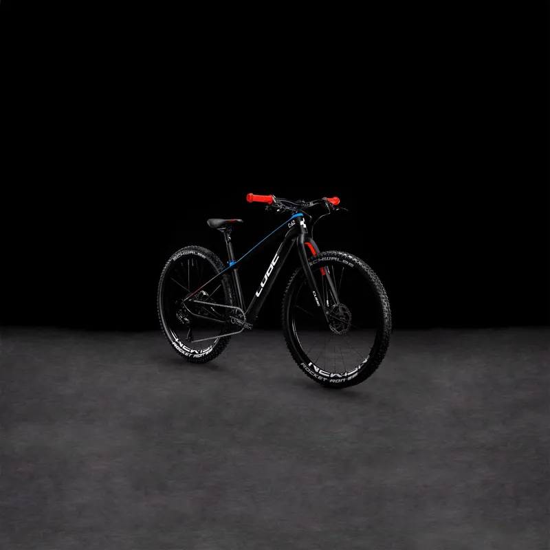 2025 Cube Elite 240 C:62 SLX - 24inch wheel kids bike - Carbon/Blue/Red-1