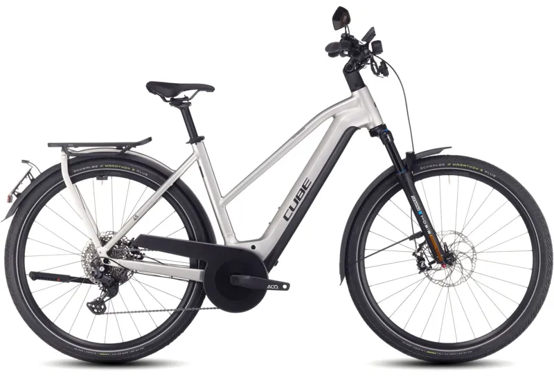 2025 Cube Kathmandu Hybrid 45 750 - Trapeze - Fully Equipped Electric Hybrid - Grey/Reflex
