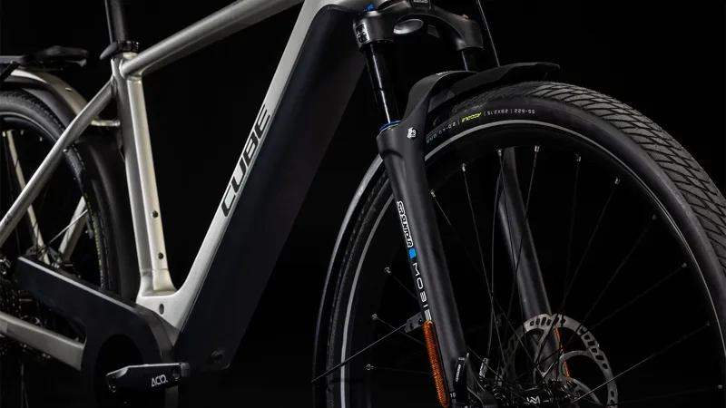 2025 Cube Kathmandu Hybrid 45 750 - Fully Equipped Electric Hybrid - Grey/Reflex-6