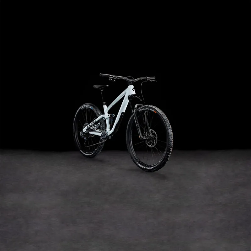 2025 Cube Stereo ONE44 C:68X SLX - Full Suspension Trail Mountain Bike - Frost White / Black-1