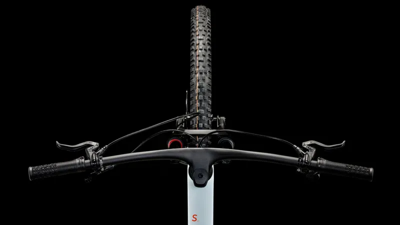 2025 Cube Stereo ONE44 C:68X SLX - Full Suspension Trail Mountain Bike - Frost White / Black-7