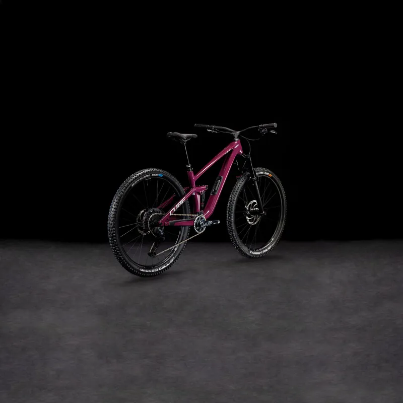 2025 Cube Stereo ONE44 C:68X SLX - Full Suspension Trail Mountain Bike - Wine / Grey-1