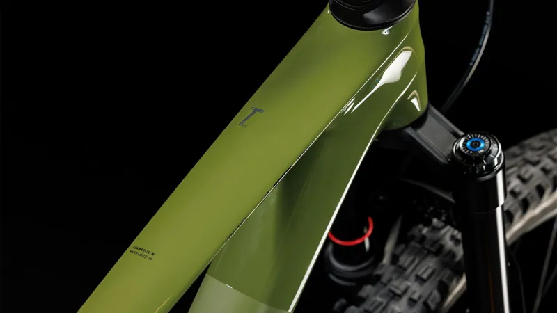 2025 Cube Stereo ONE55 C:62 TM - Full Suspension Trail Mountain Bike - Olive / Chrome-2