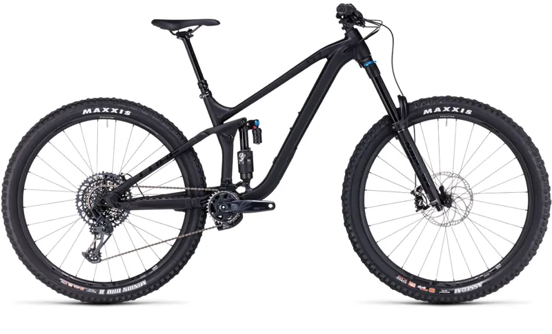 2025 Cube Stereo ONE77 Pro 29 - Full Suspension Trail Mountain Bike - Black Anodized