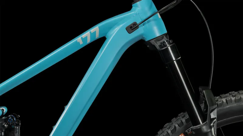 2025 Cube Stereo ONE77 Race 29 - Full Suspension Trail Mountain Bike - Bondi Blue / Grey-3