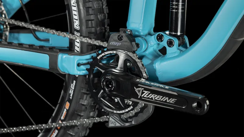 2025 Cube Stereo ONE77 Race 29 - Full Suspension Trail Mountain Bike - Bondi Blue / Grey-6