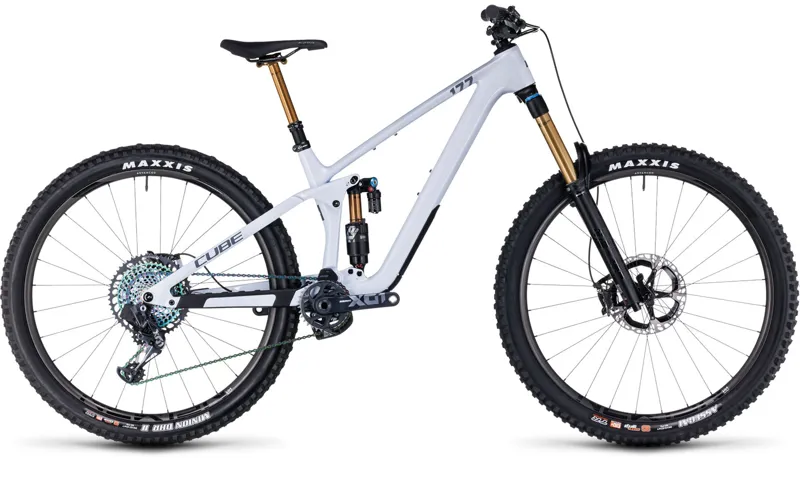 2025 Cube Stereo ONE77 C:68X SLT 29 - Full Suspension Trail Mountain Bike - Flash White