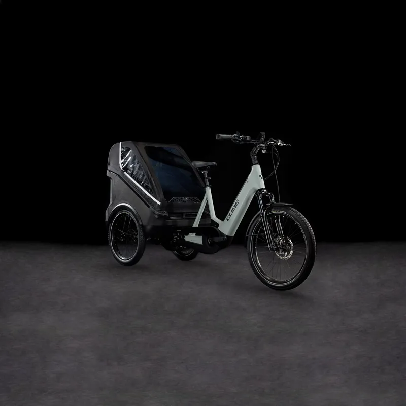 2025 Cube Trike Family Hybrid 750 - Electric Cargo Trike - Grey / Reflex-1
