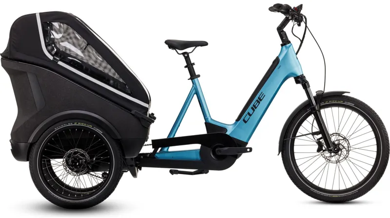 2025 Cube Trike Family Hybrid 750 - Electric Cargo Trike - Blue / Reflex