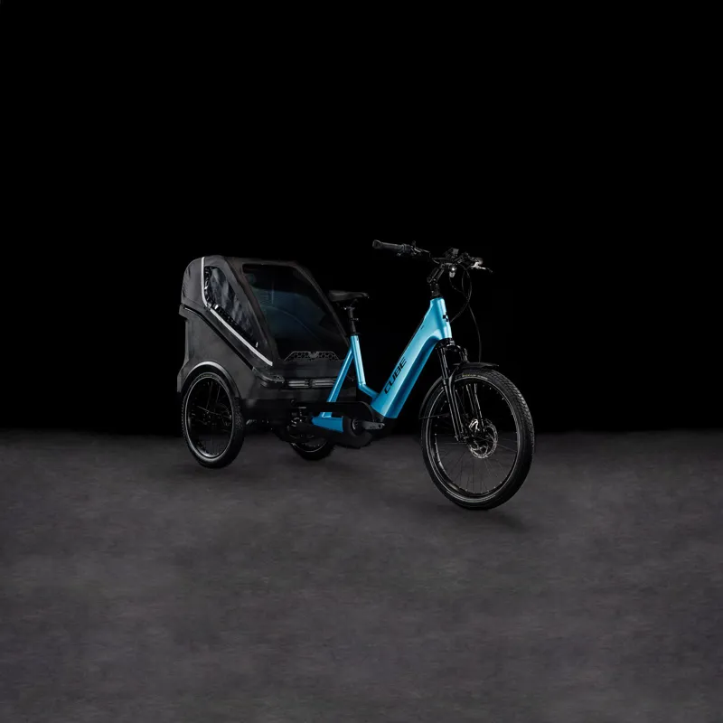 2025 Cube Trike Family Hybrid 750 - Electric Cargo Trike - Blue / Reflex-1