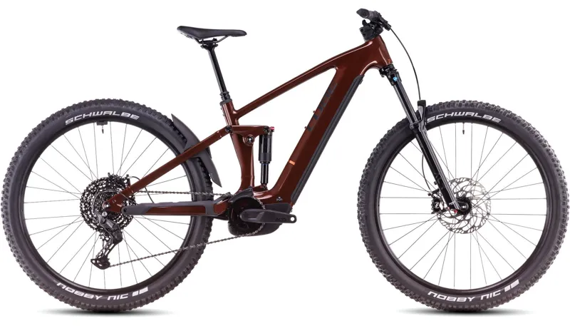 2025 Cube Stereo Hybrid one44 Pro 800 - Full Suspension Electric Bike - Bourbon / Black