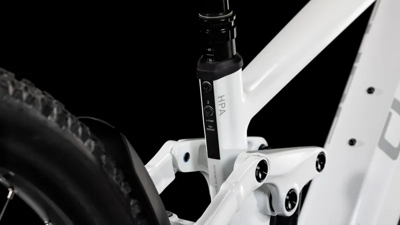 2025 Cube Stereo Hybrid one44 EXC 800 - Full Suspension Electric Bike - White Marble  / Black-4