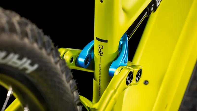 2025 Cube Stereo Hybrid ONE44 HPC Race 800 - Full Suspension Electric Bike - Flash Lime / Blue-4