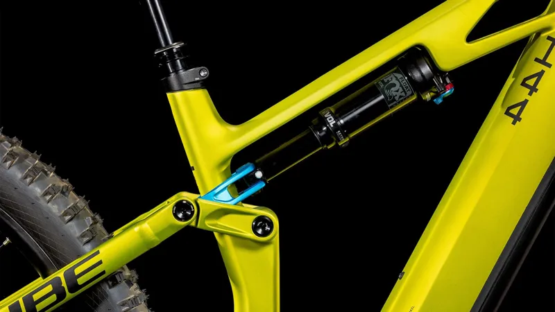 2025 Cube Stereo Hybrid ONE44 HPC Race 800 - Full Suspension Electric Bike - Flash Lime / Blue-5