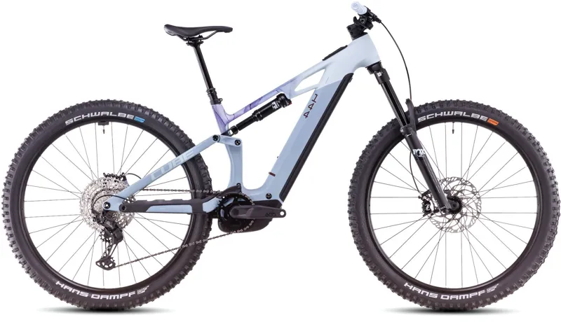 2025 Cube Stereo Hybrid ONE44 HPC Race 800 - Full Suspension Electric Bike - Pigeon Blue / Art