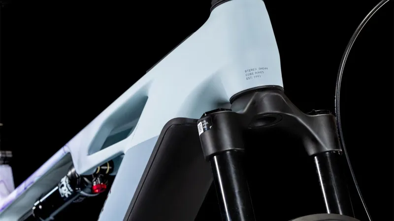 2025 Cube Stereo Hybrid ONE44 HPC Race 800 - Full Suspension Electric Bike - Pigeon Blue / Art-6