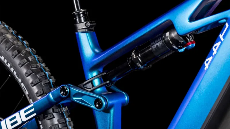 2025 Cube Stereo Hybrid One44 HPC SLX  - Electric Full Suspension Mountain Bike - Nebula / White-3