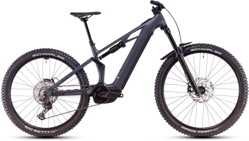 2025 Cube Stereo Hybrid One77 HPC Race 800 - Electric Full Suspension Mountain Bike - Slab Grey / Prism
