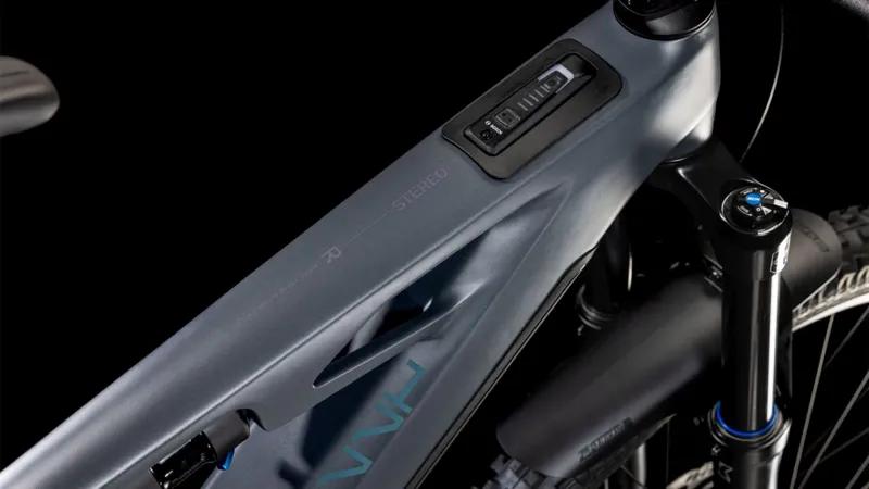 2025 Cube Stereo Hybrid One77 HPC Race 800 - Electric Full Suspension Mountain Bike - Slab Grey / Prism-5