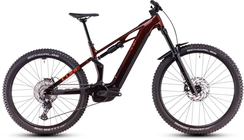 2025 Cube Stereo Hybrid One77 HPC Race 800 - Electric Full Suspension Mountain Bike - Liquid Orange / Orange
