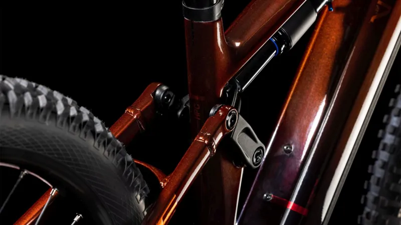 2025 Cube Stereo Hybrid One77 HPC Race 800 - Electric Full Suspension Mountain Bike - Liquid Orange / Orange-4