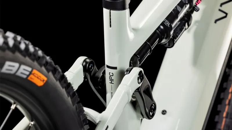 2025 Cube Stereo Hybrid One77 HPC SLX  - Electric Full Suspension Mountain Bike - Desert Stone / Black-4