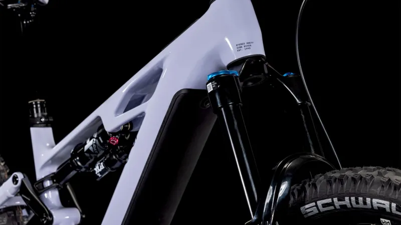 2025 Cube Stereo Hybrid One77 HPC SLX - Electric Full Suspension Mountain Bike - Cyclamen / Black-1