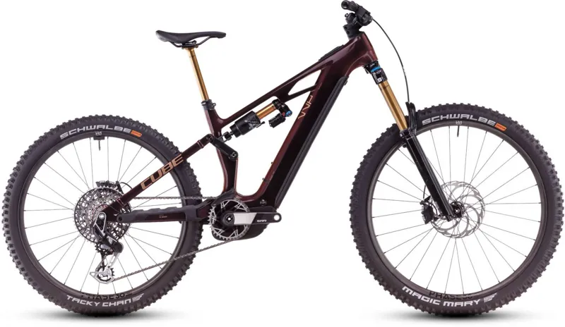 2025 Cube Stereo Hybrid One77 HPC TM - Electric Full Suspension Mountain Bike - Solar Eclipse / Bronze