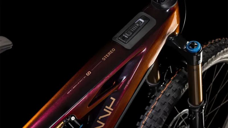 2025 Cube Stereo Hybrid One77 HPC TM - Electric Full Suspension Mountain Bike - Solar Eclipse / Bronze-8