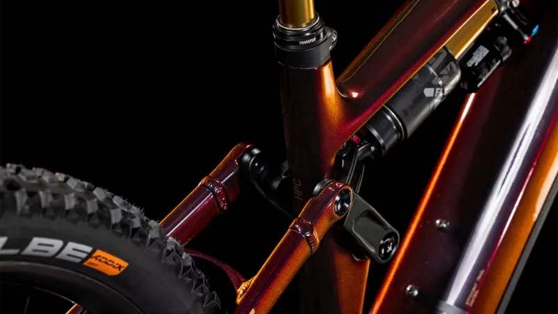 2025 Cube Stereo Hybrid One77 HPC TM - Electric Full Suspension Mountain Bike - Solar Eclipse / Bronze-6