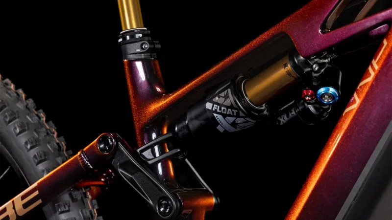 2025 Cube Stereo Hybrid One77 HPC TM - Electric Full Suspension Mountain Bike - Solar Eclipse / Bronze-5