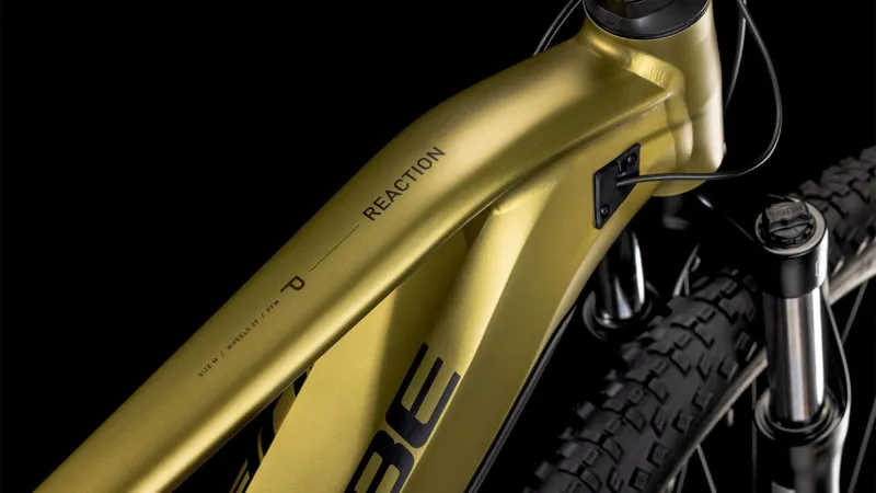 2025 Cube Reaction Hybrid Performance 625 - Electric Hardtail Mountain Bike - Golden Lime / Black-2
