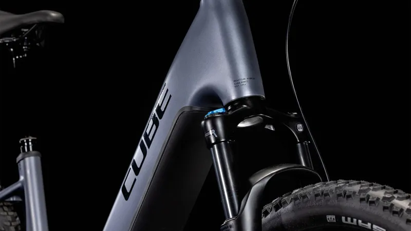 2025 Cube Reaction Hybrid Pro 800 - Step Thru Electric Mountain Bike - Metallic Grey / Black-1