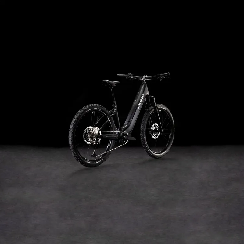 2025 Cube Reaction Hybrid Race 800 - Step Thru Electric Hardtail Mountain Bike - Black / Metal-1