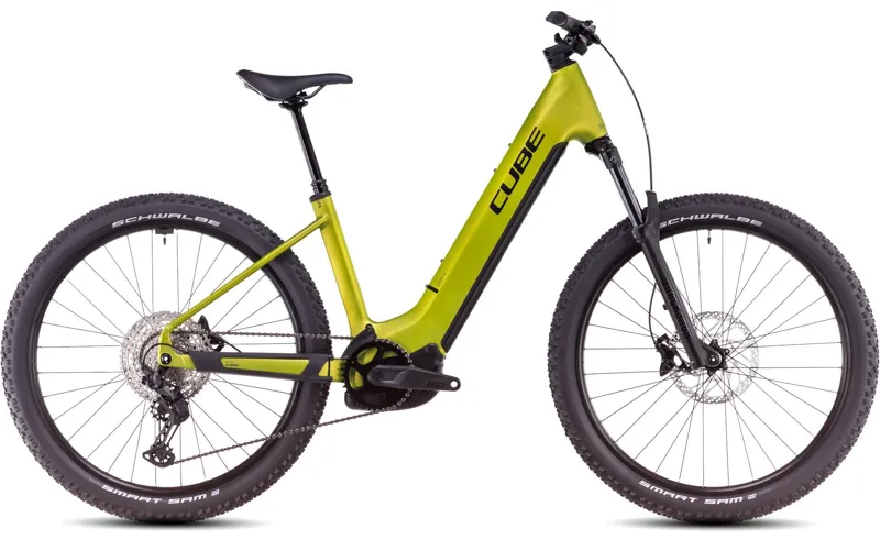 2025 Cube Reaction Hybrid Race 800 - Step Thru Electric Hardtail Mountain Bike - Lizard / Black